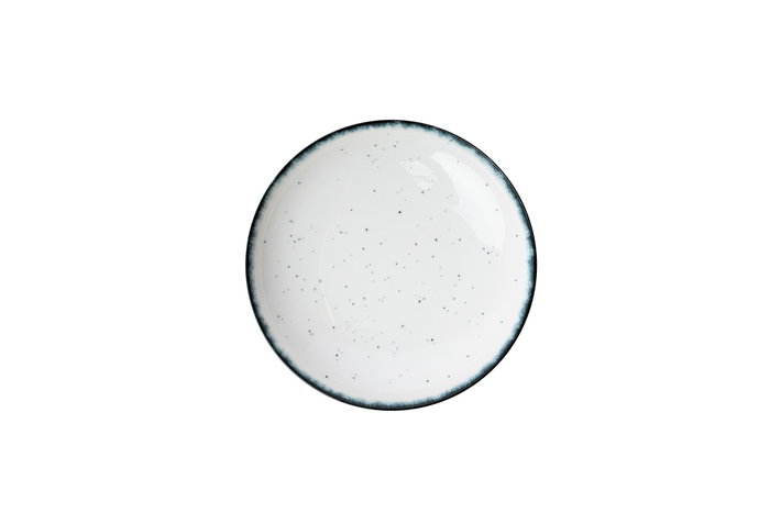 Hermia Juego de vajilla de porcelana 24 piezas Blanco y Negro